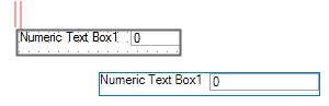 Image showing padding removed on the Numeric Text Box control.