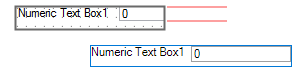 Image showing the Input Height on the Numeric Text Box control.