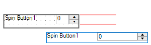 Image showing the Input Height on the Spin Button control.