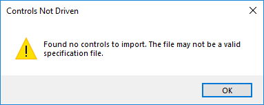 Message displayed when the XML is invalid